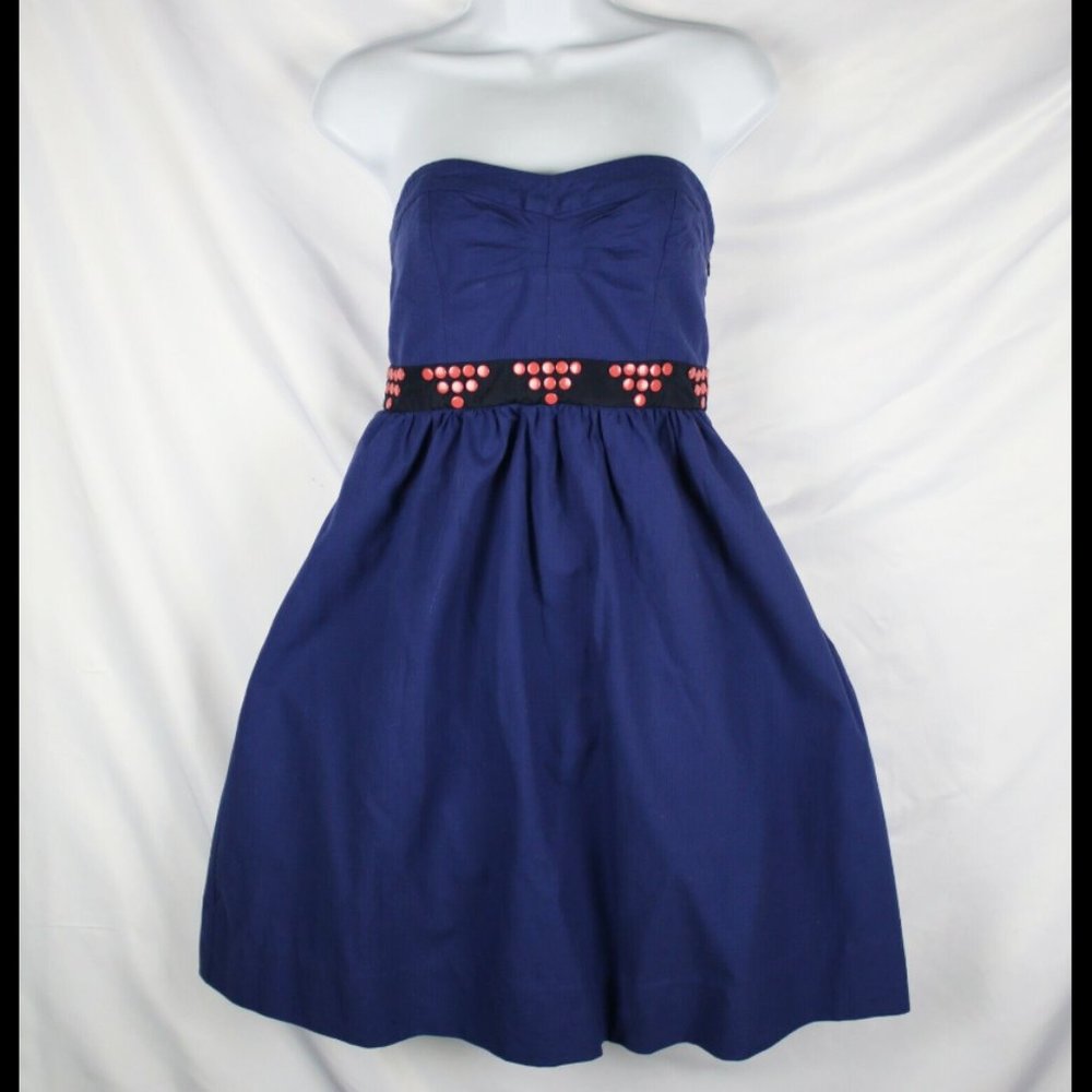 Anthropologie Blue Fairy Cake Dress By Floreat Size 2 - Picture 4 of 13